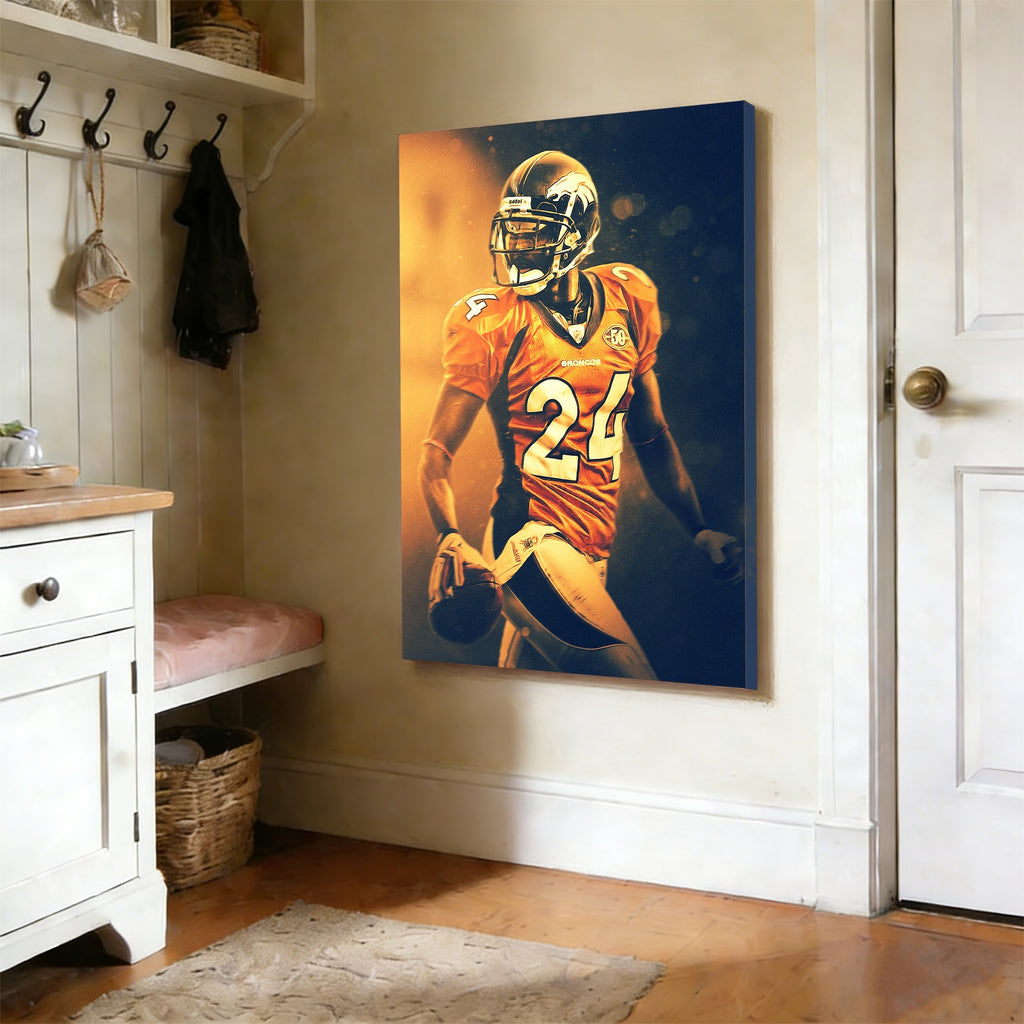 Champ Bailey Art Sports Decorative Poster School Dormitory 2 Canvas Wall Art Poster Decor Gift