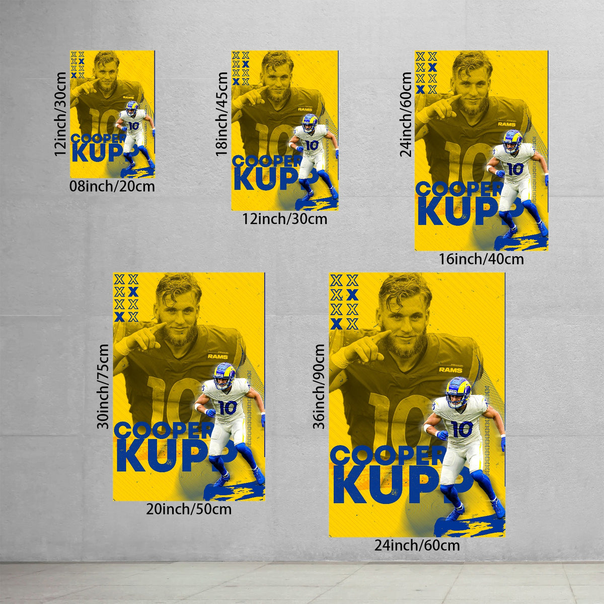 Cooper Kupp Sports Decoration Poster 4 Canvas Wall Art Poster Decor Gift