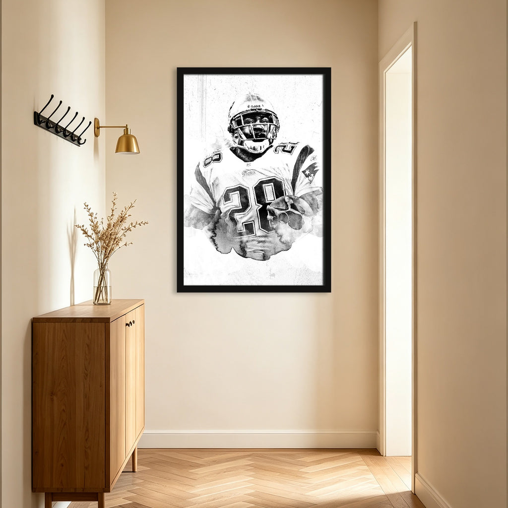 Corey Dillon Art Sports Decorative Poster School Dormitory 1 Canvas Wall Art Poster Decor Gift