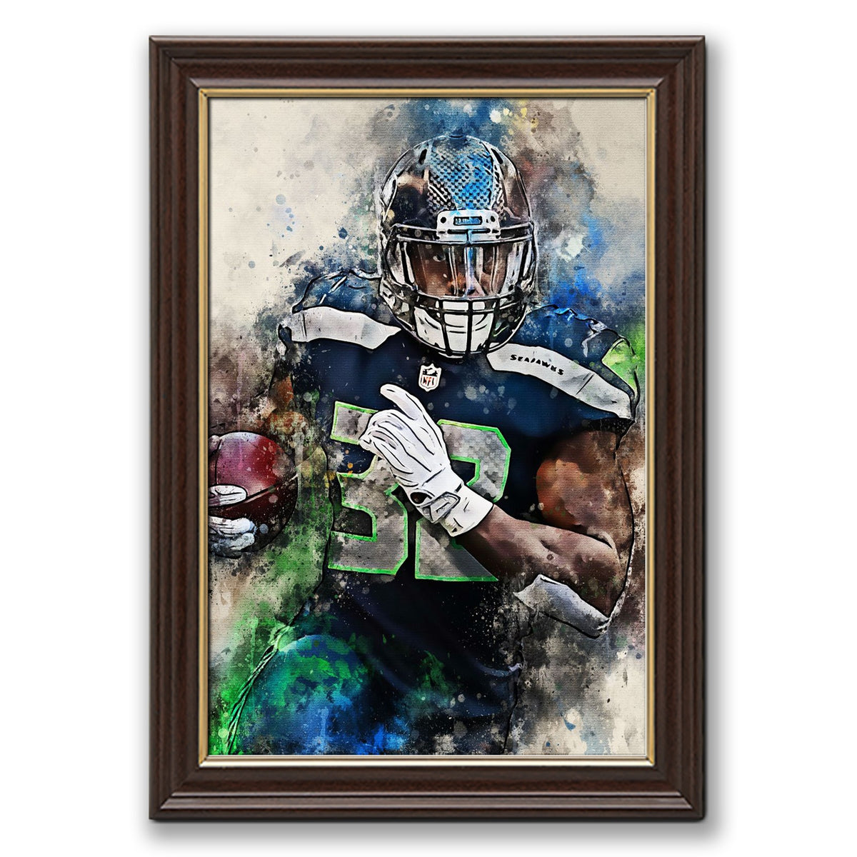 Chris Carson Celebrity Sports Art Poster School Dining Room Decoration 0 Canvas Wall Art Poster Decor Gift