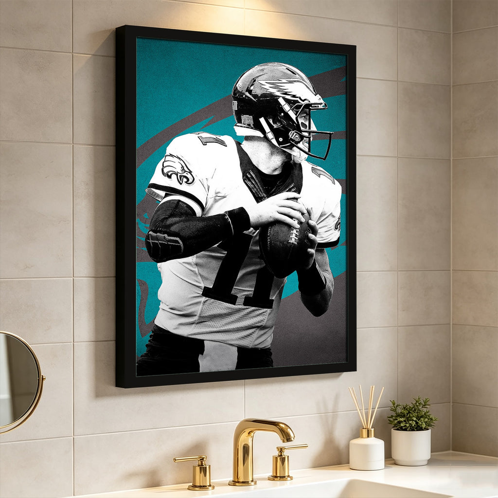 Carson Wentz Celebrity Sports Art Poster School Dining Room Decoration 1 Canvas Wall Art Poster Decor Gift