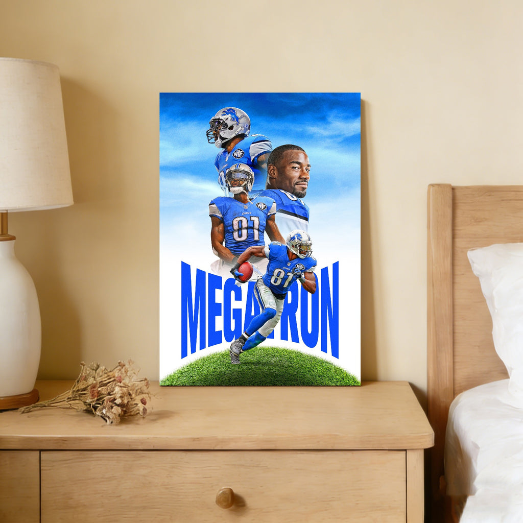 Calvin Johnson Celebrity Sports Art Poster School Dining Room Decoration 6 Canvas Wall Art Poster Decor Gift