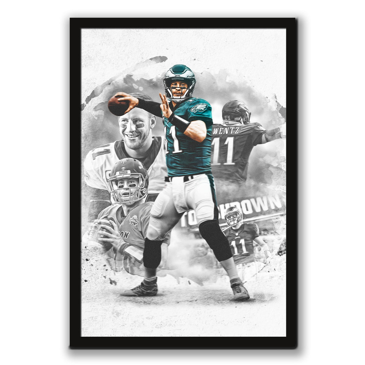Carson Wentz Art Sports Decorative Poster School Dormitory 1 Canvas Wall Art Poster Decor Gift