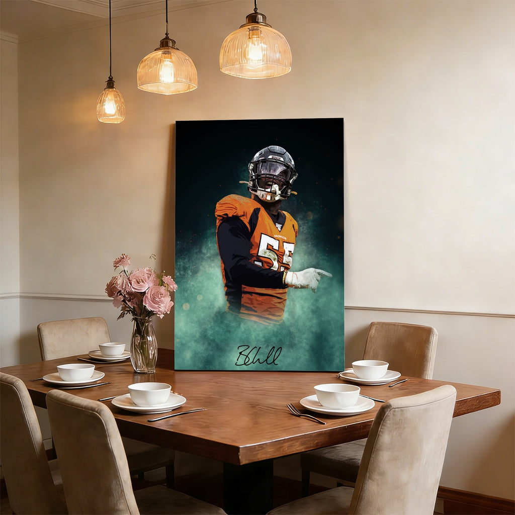 Bradley Chubb Celebrity Sports Art Poster School Dining Room Decoration 9 Canvas Wall Art Poster Decor Gift