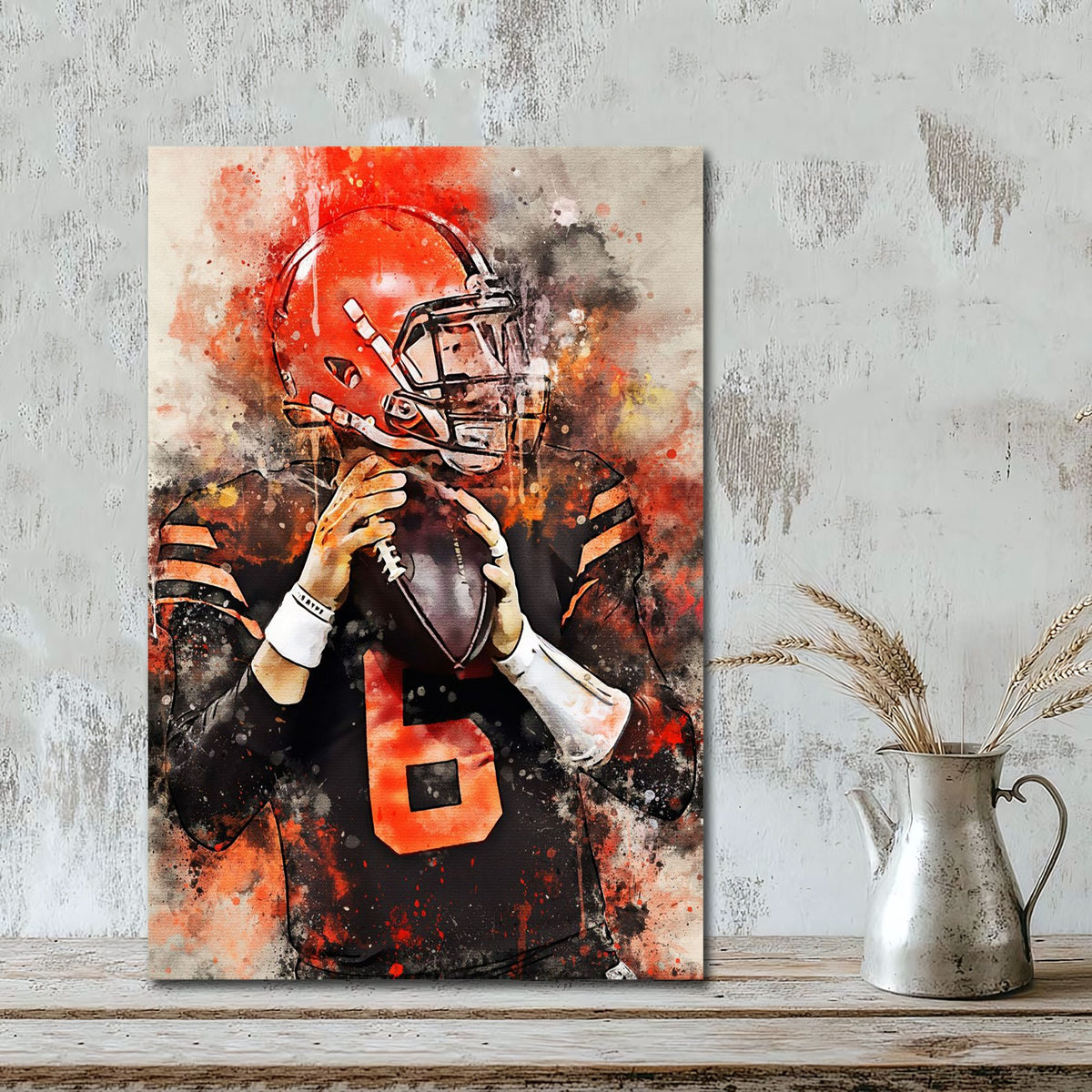 Baker Mayfield Celebrity Sports Art Poster School Dining Room Decoration 3 Canvas Wall Art Poster Decor Gift