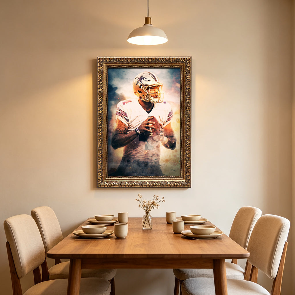 Dak Prescott Celebrity Sports Art Poster School Dining Room Decoration 8 Canvas Wall Art Poster Decor Gift