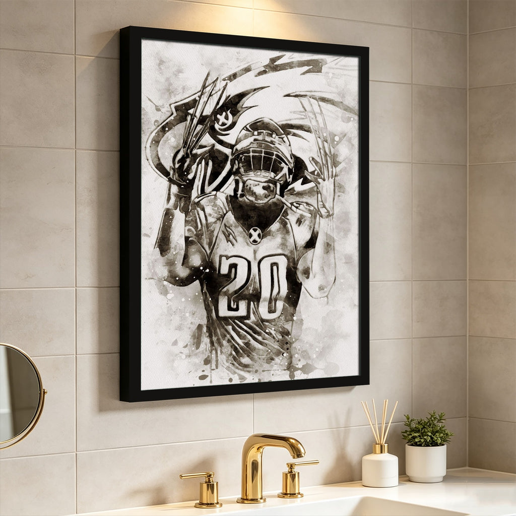 Brian Dawkins Art Poster 5 Canvas Wall Art Poster Decor Gift