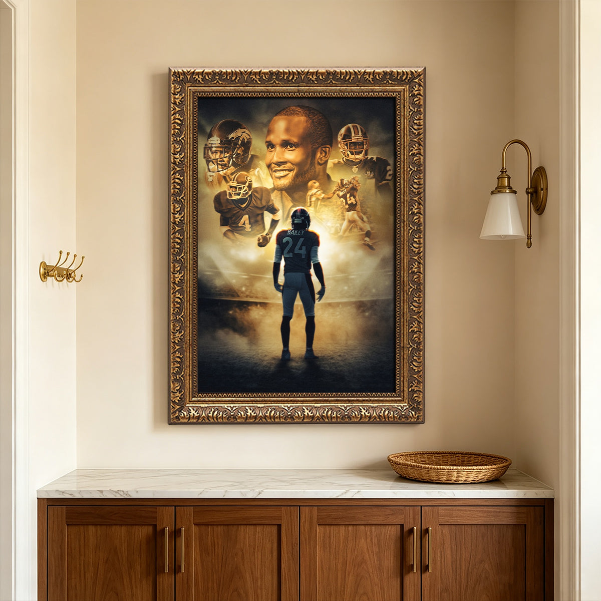 Champ Bailey Art Sports Decorative Poster School Dormitory 7 Canvas Wall Art Poster Decor Gift