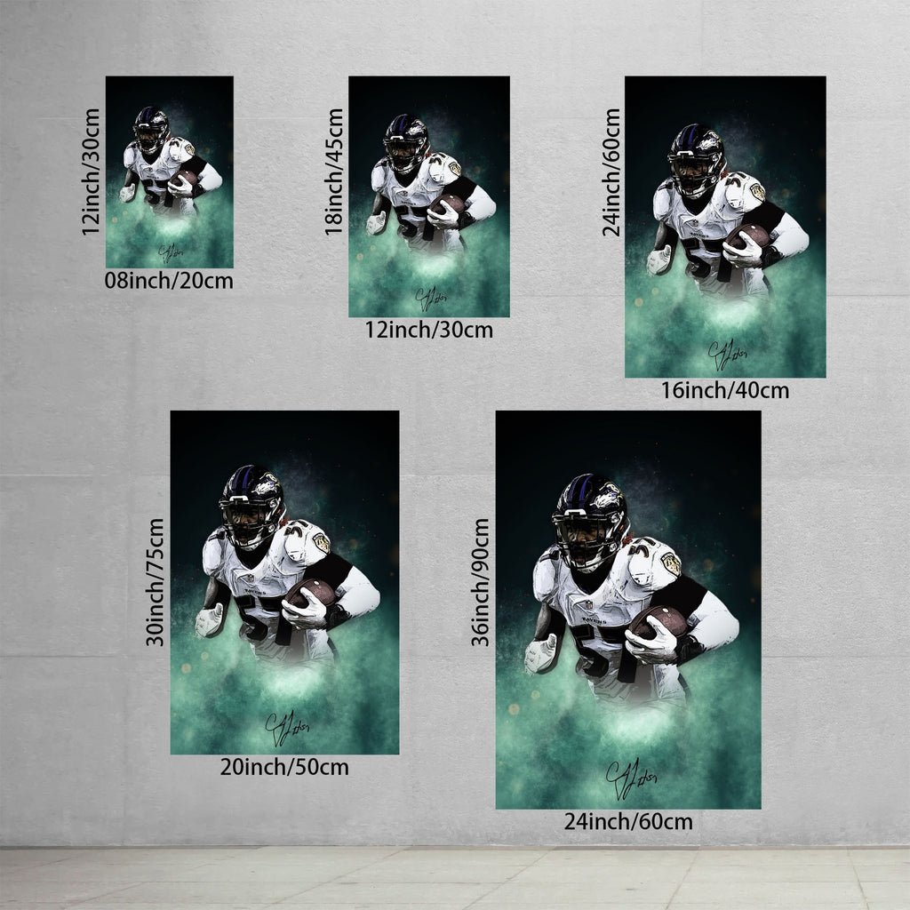 CJ Mosley Celebrity Sports Art Poster School Dining Room Decoration 8 Canvas Wall Art Poster Decor Gift