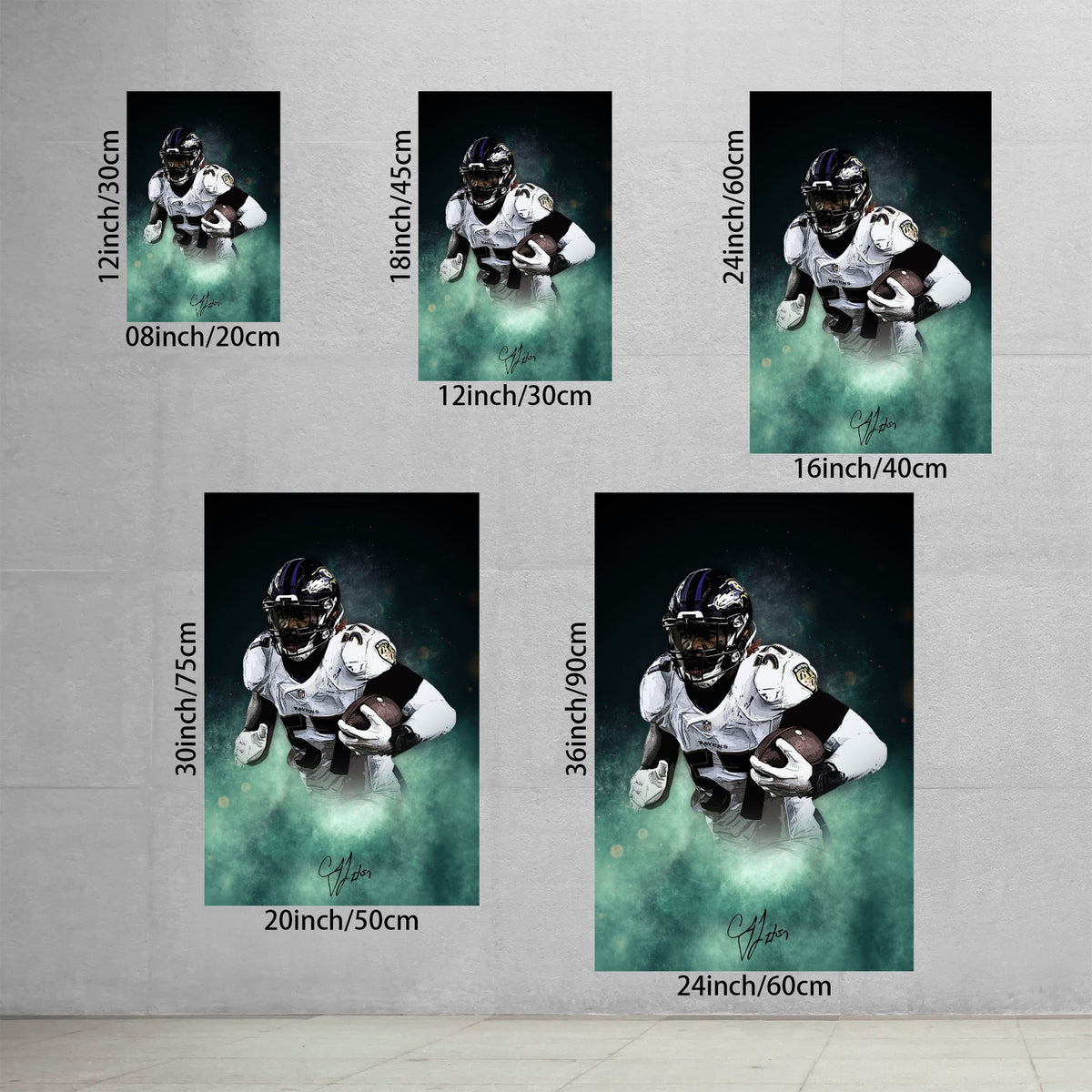 CJ Mosley Celebrity Sports Art Poster School Dining Room Decoration 8 Canvas Wall Art Poster Decor Gift