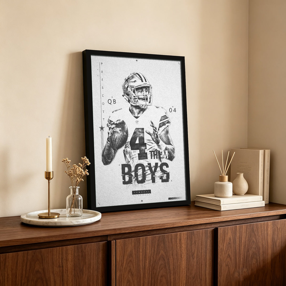 Dak Prescott Celebrity Sports Art Poster School Dining Room Decoration 1 Canvas Wall Art Poster Decor Gift