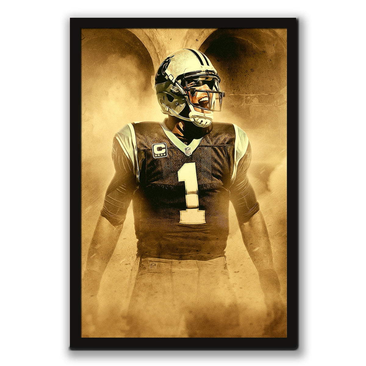 Cam Newton Art Sports Decorative Poster School Dormitory 9 Canvas Wall Art Poster Decor Gift