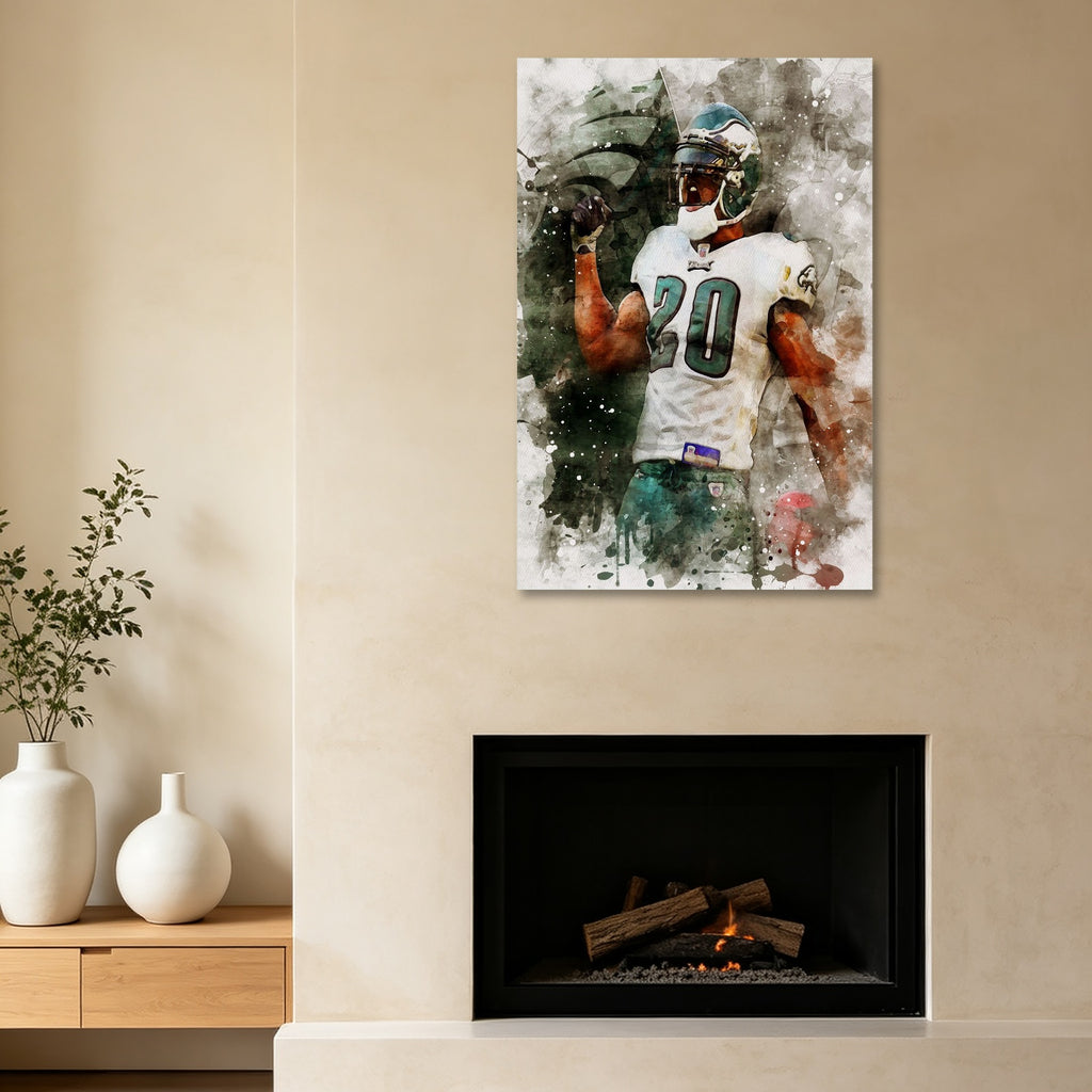Brian Dawkins Art Poster 4 Canvas Wall Art Poster Decor Gift
