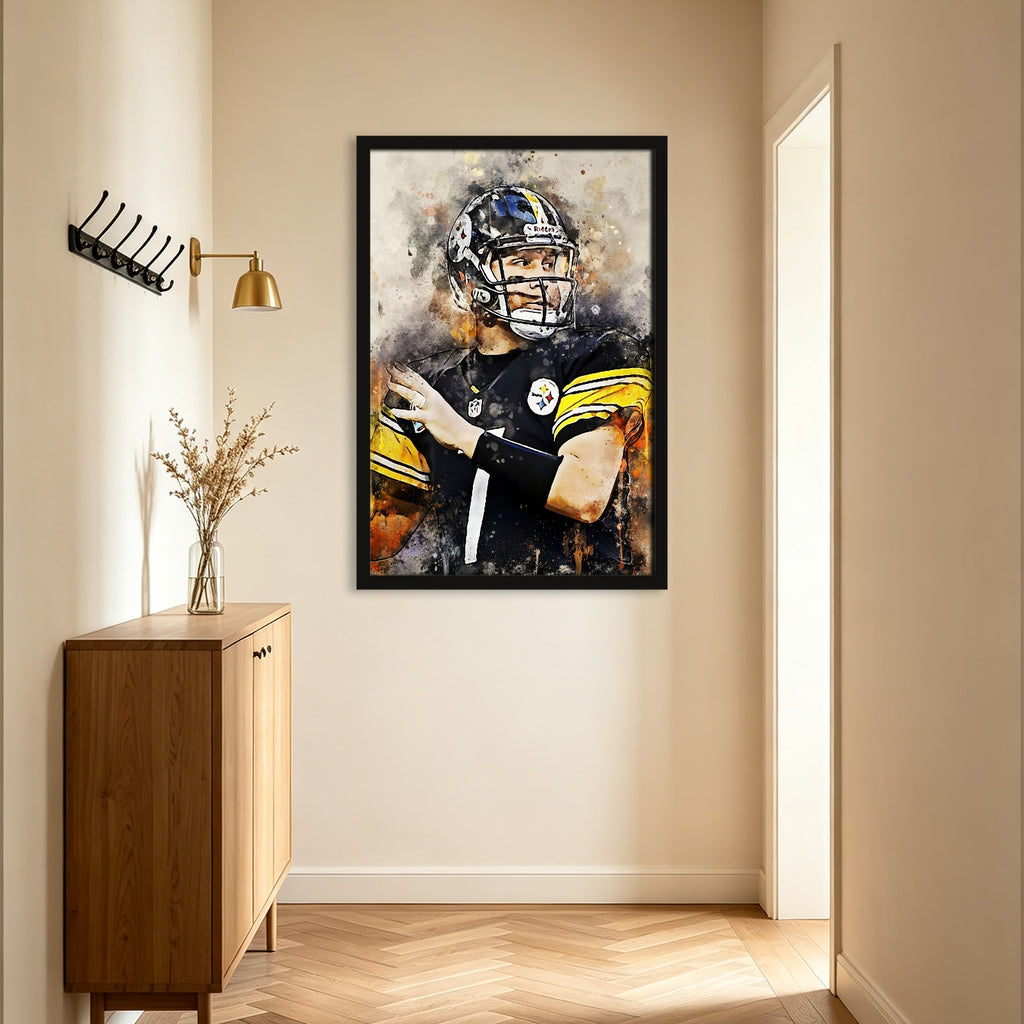 Ben Roethlisberger Celebrity Sports Art Poster School Dining Room Decoration 6 Canvas Wall Art Poster Decor Gift