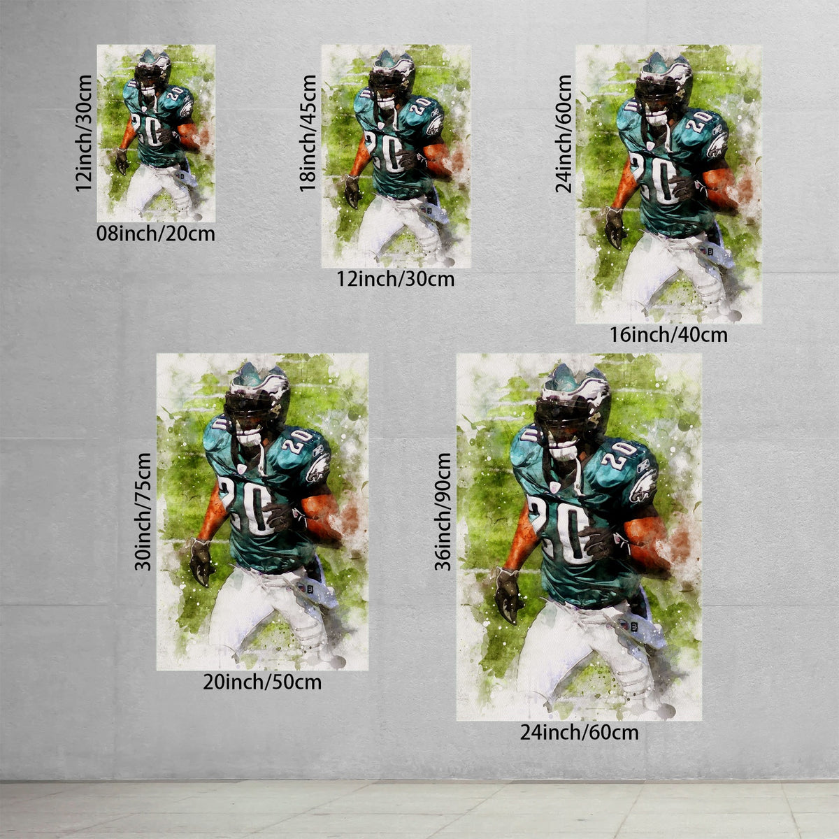 Brian Dawkins Art Poster 1 Canvas Wall Art Poster Decor Gift