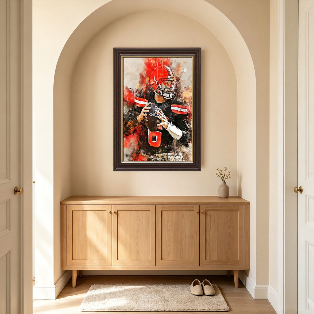 Baker Mayfield Celebrity Sports Art Poster School Dining Room Decoration 10 Canvas Wall Art Poster Decor Gift