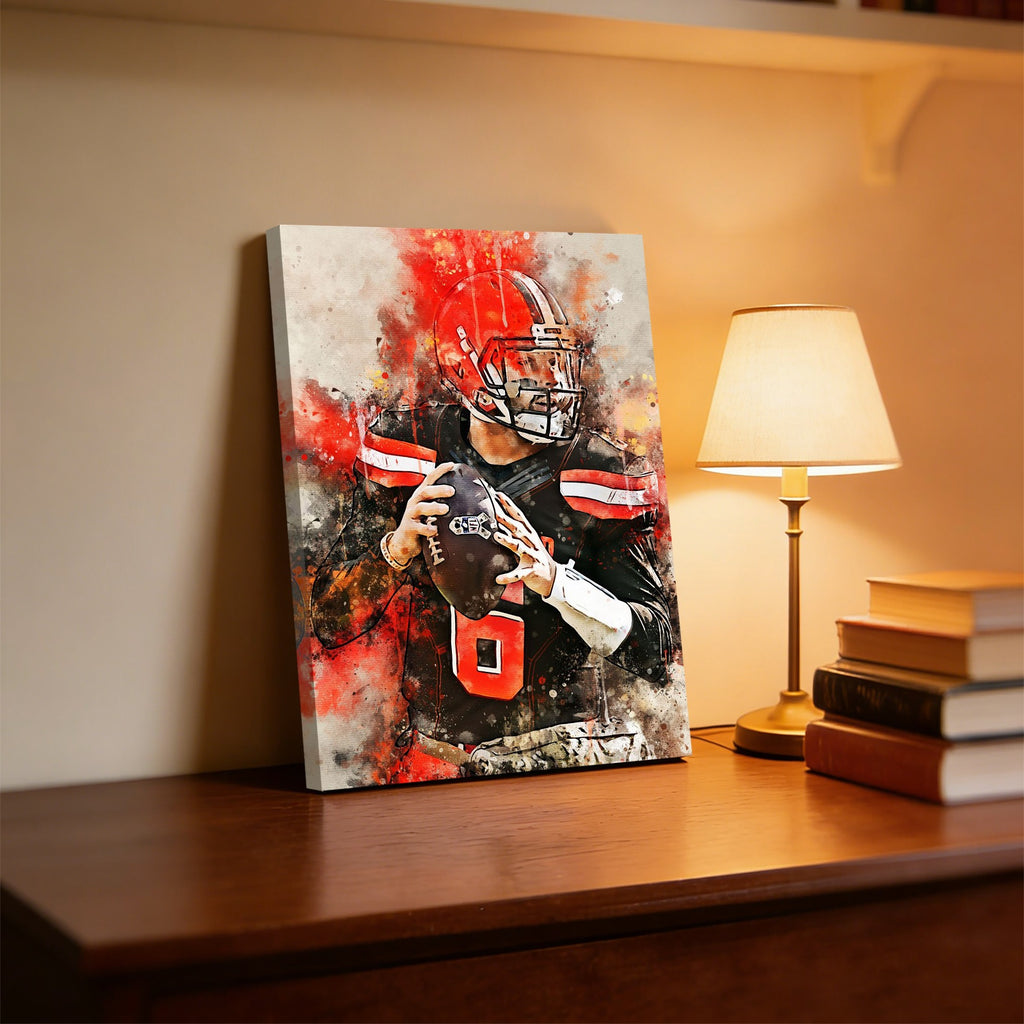 Baker Mayfield Celebrity Sports Art Poster School Dining Room Decoration 10 Canvas Wall Art Poster Decor Gift