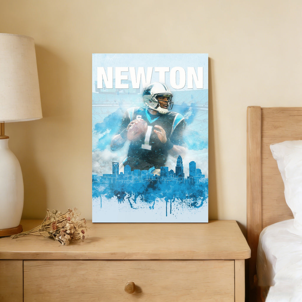 Cam Newton Sports Celebrity Art Deco Poster 4 Canvas Wall Art Poster Decor Gift