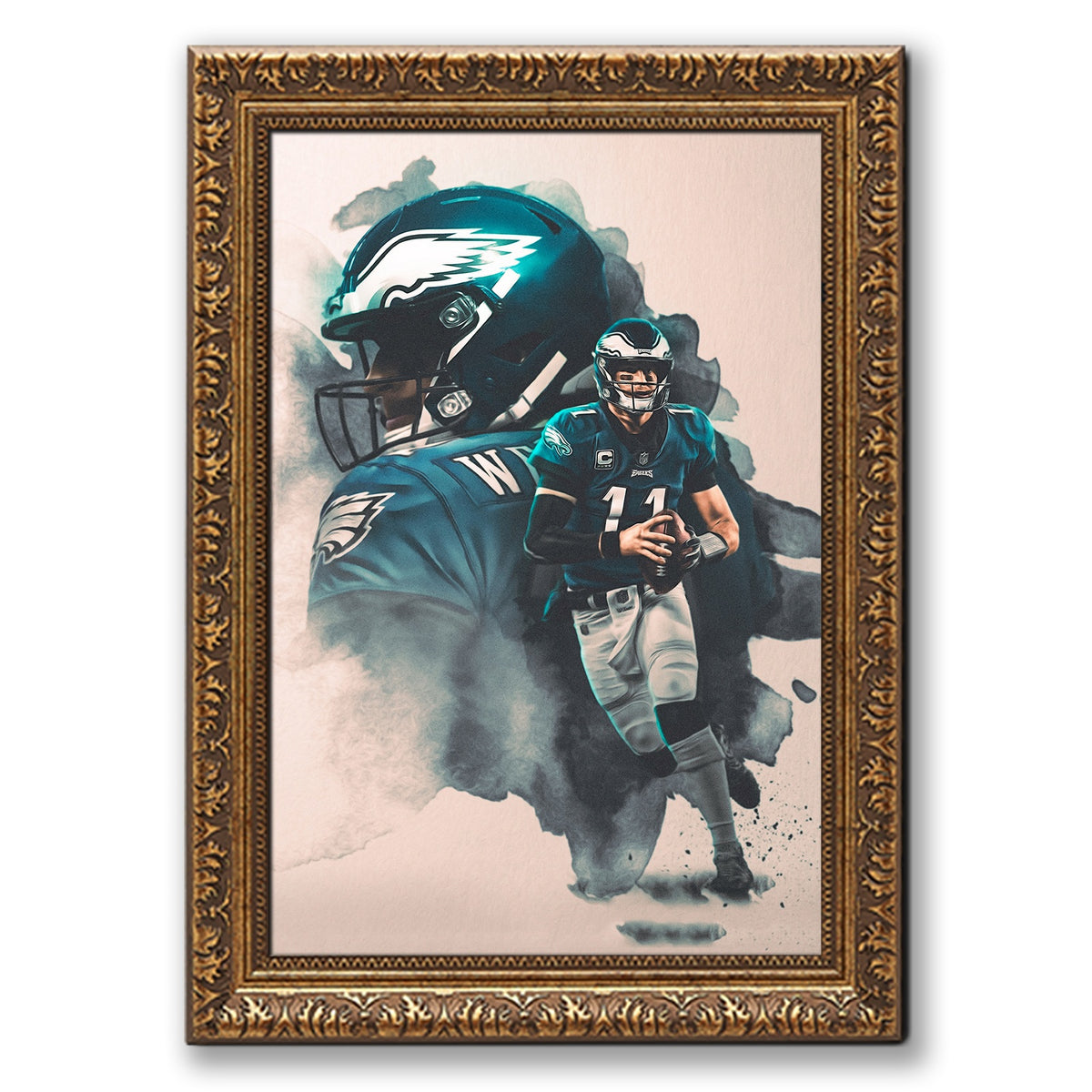 Carson Wentz Art Sports Decorative Poster School Dormitory 3 Canvas Wall Art Poster Decor Gift