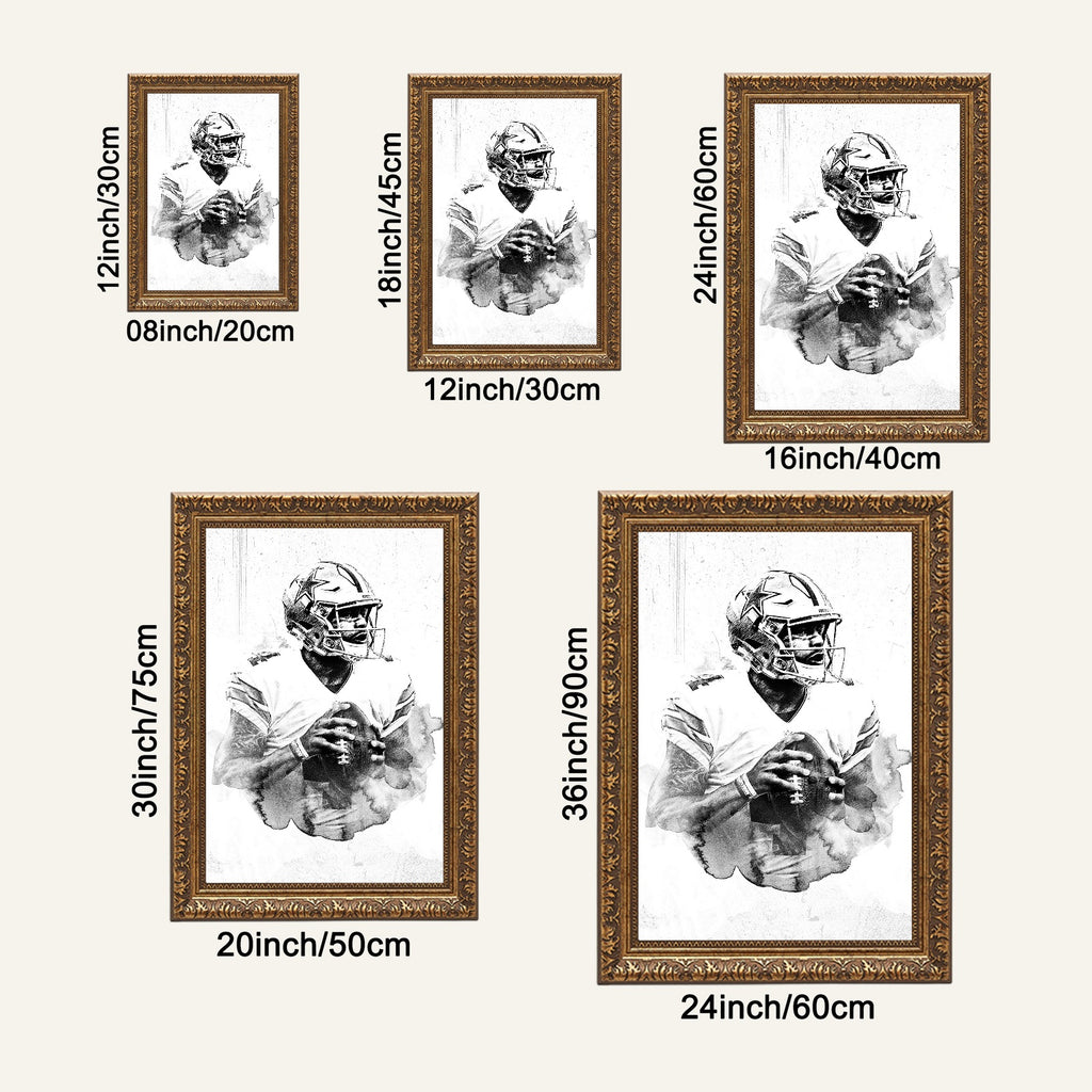 Dak Prescott Celebrity Sports Art Poster School Dining Room Decoration 9 Canvas Wall Art Poster Decor Gift