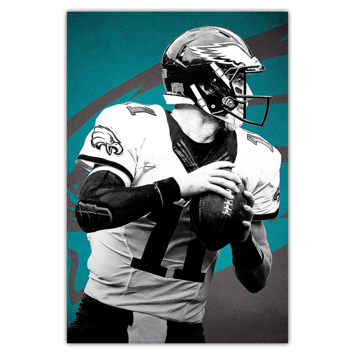 Carson Wentz Celebrity Sports Art Poster School Dining Room Decoration 1 Canvas Wall Art Poster Decor Gift