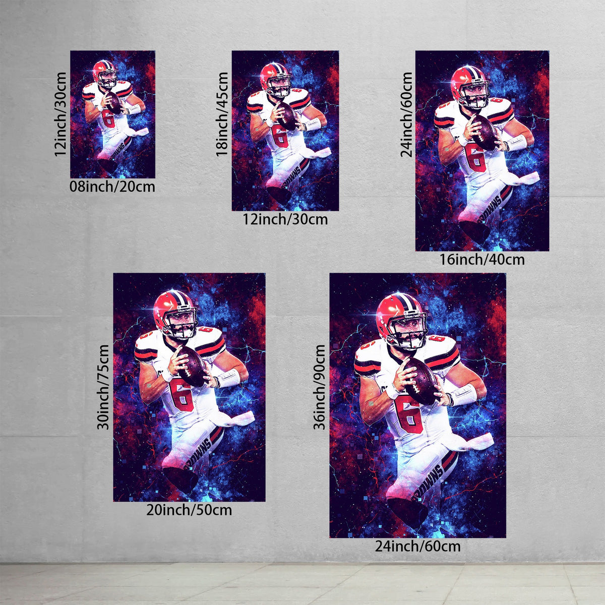 Baker Mayfield Sports Celebrity Art Deco Poster 1 Canvas Wall Art Poster Decor Gift