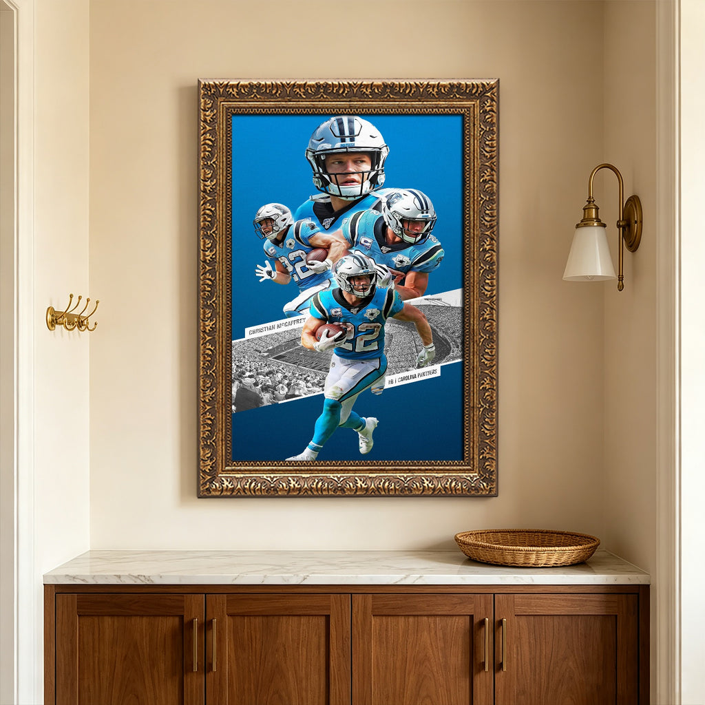 Christian McCaffrey Celebrity Sports Art Poster School Dining Room Decoration 0 Canvas Wall Art Poster Decor Gift