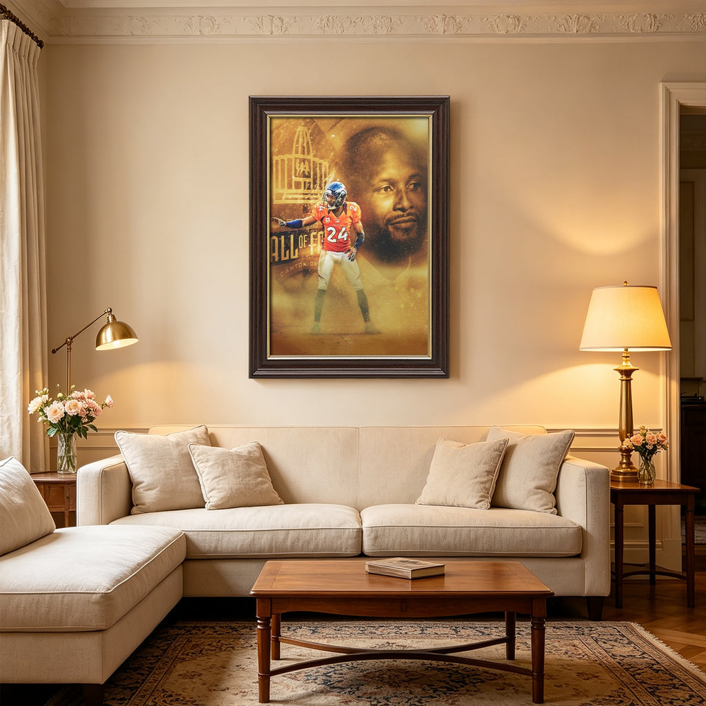 Champ Bailey Art Sports Decorative Poster School Dormitory 4 Canvas Wall Art Poster Decor Gift
