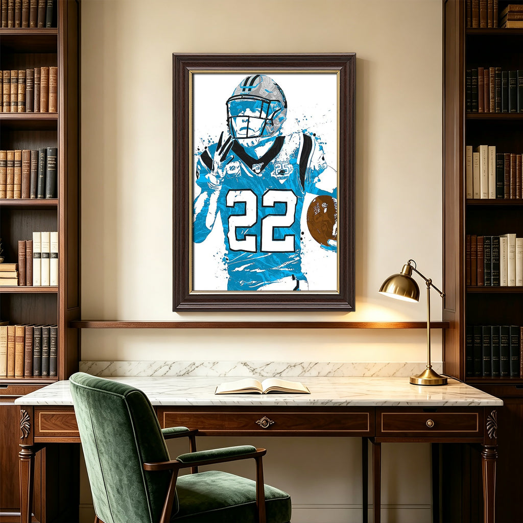 Christian McCaffrey Art Poster 1 Canvas Wall Art Poster Decor Gift