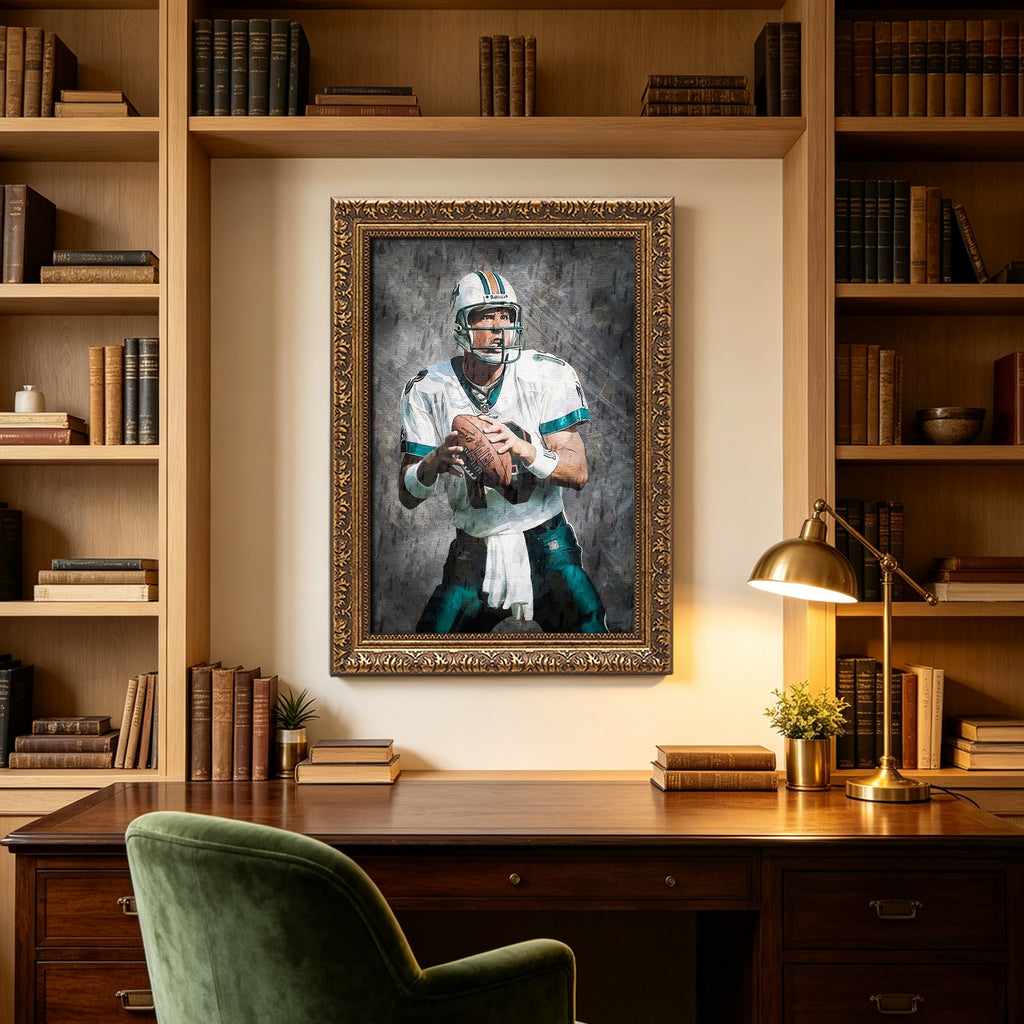 Dan Marino Celebrity Sports Art Poster School Dining Room Decoration 0 Canvas Wall Art Poster Decor Gift