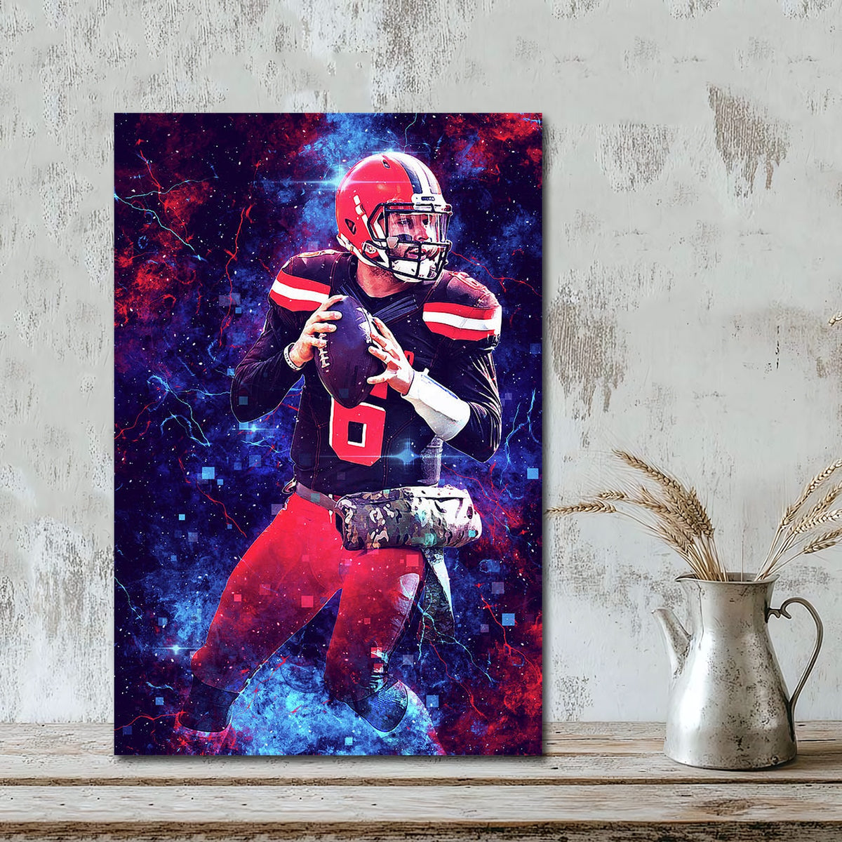 Baker Mayfield Sports Celebrity Art Deco Poster 3 Canvas Wall Art Poster Decor Gift