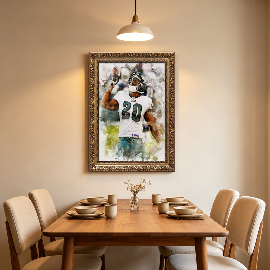 Brian Dawkins Art Poster 9 Canvas Wall Art Poster Decor Gift