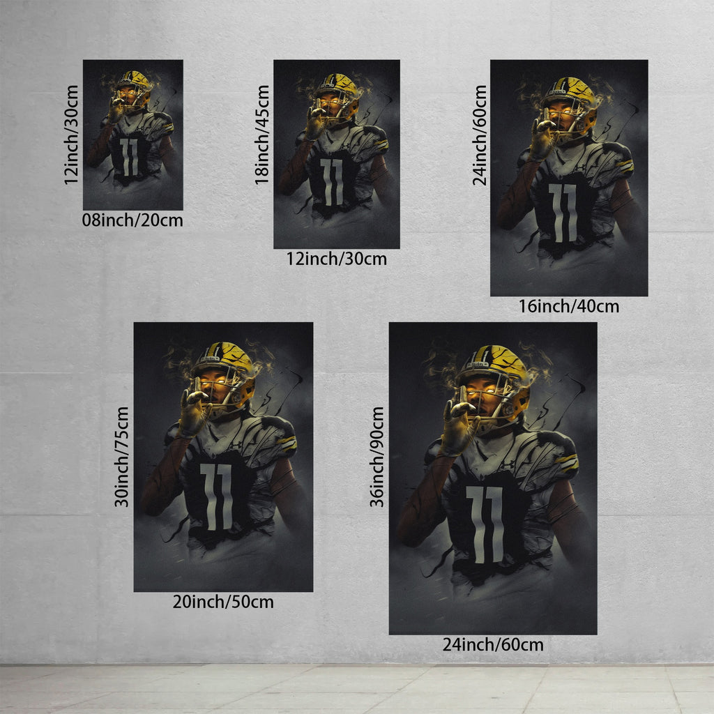 Chase Claypool Art Sports Decorative Poster School Dormitory 0 Canvas Wall Art Poster Decor Gift
