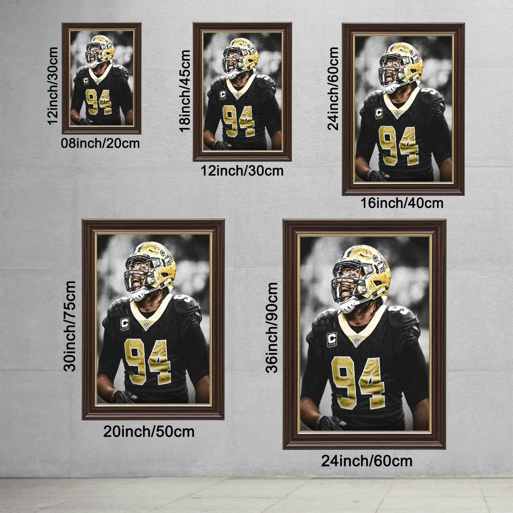 Cameron Jordan Celebrity Sports Art Poster School Dining Room Decoration 1 Canvas Wall Art Poster Decor Gift