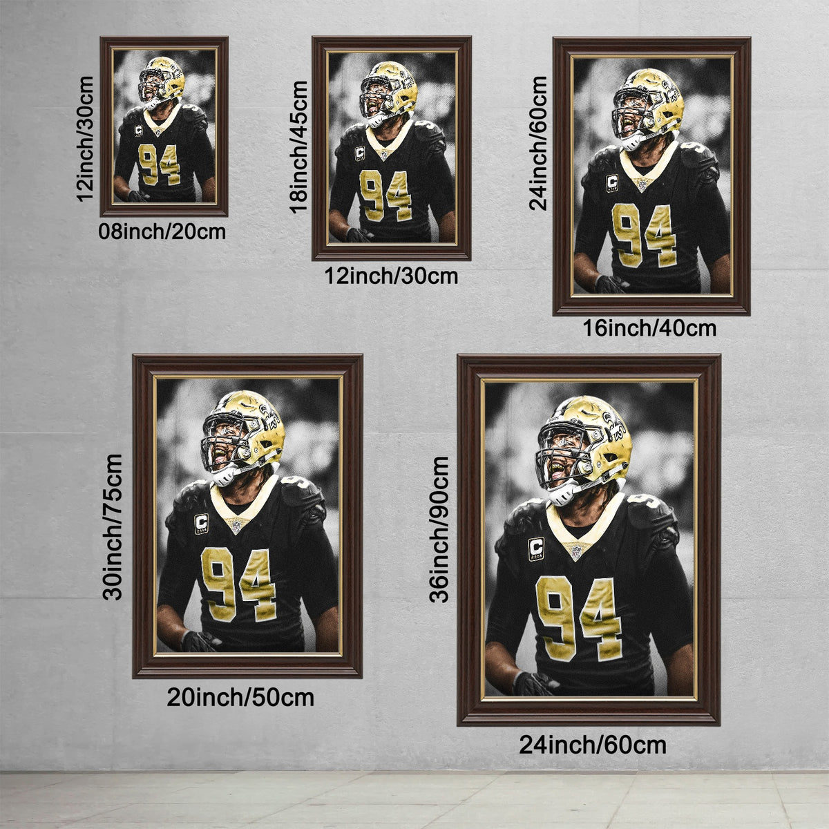 Cameron Jordan Celebrity Sports Art Poster School Dining Room Decoration 1 Canvas Wall Art Poster Decor Gift