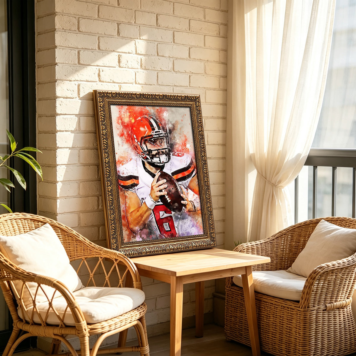 Baker Mayfield Celebrity Sports Art Poster School Dining Room Decoration 12 Canvas Wall Art Poster Decor Gift