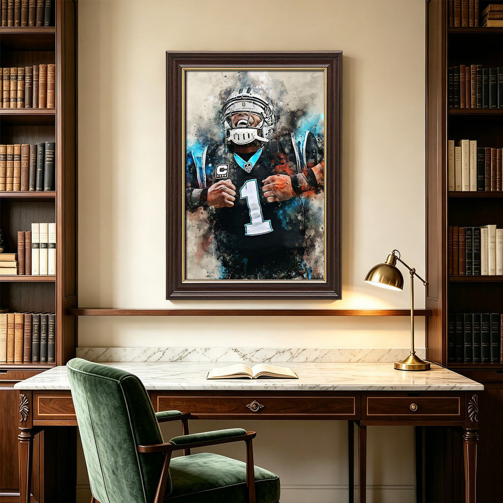 Cam Newton Celebrity Sports Art Poster School Dining Room Decoration 2 Canvas Wall Art Poster Decor Gift