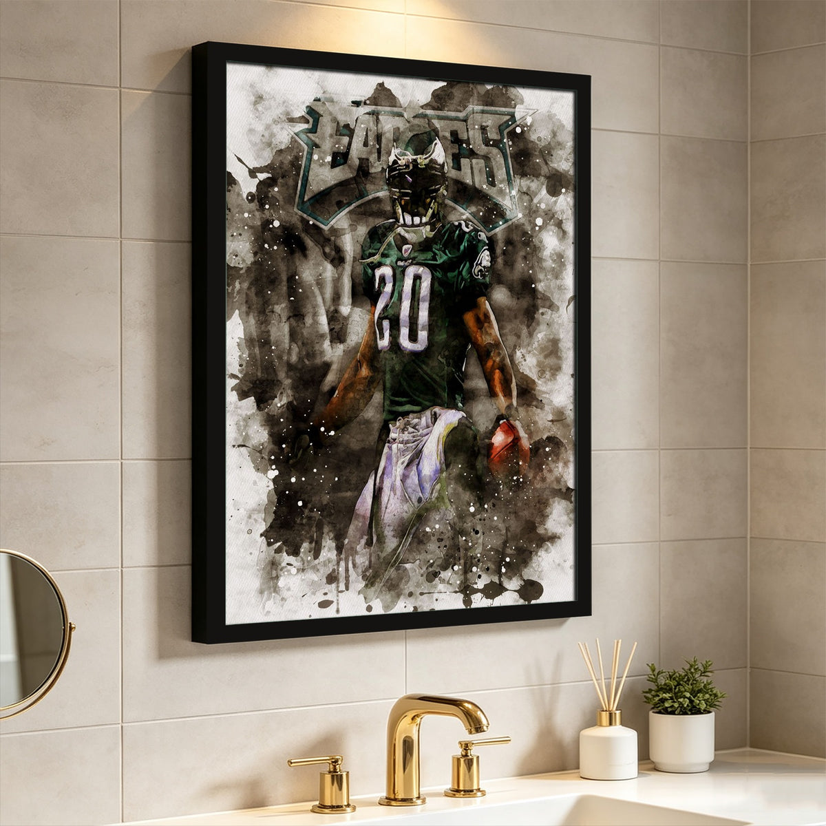 Brian Dawkins Art Poster 8 Canvas Wall Art Poster Decor Gift