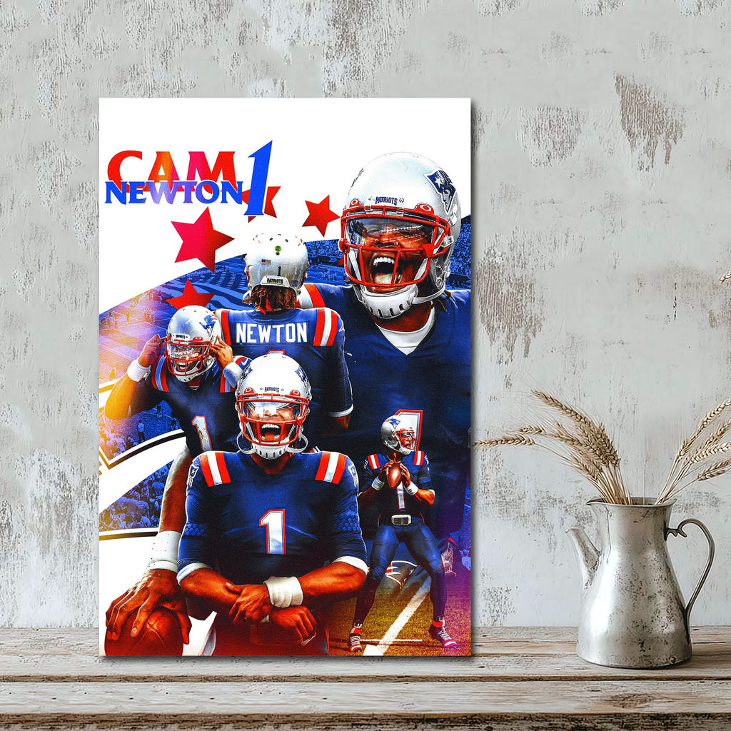 Cam Newton Sports Celebrity Art Deco Poster 1 Canvas Wall Art Poster Decor Gift