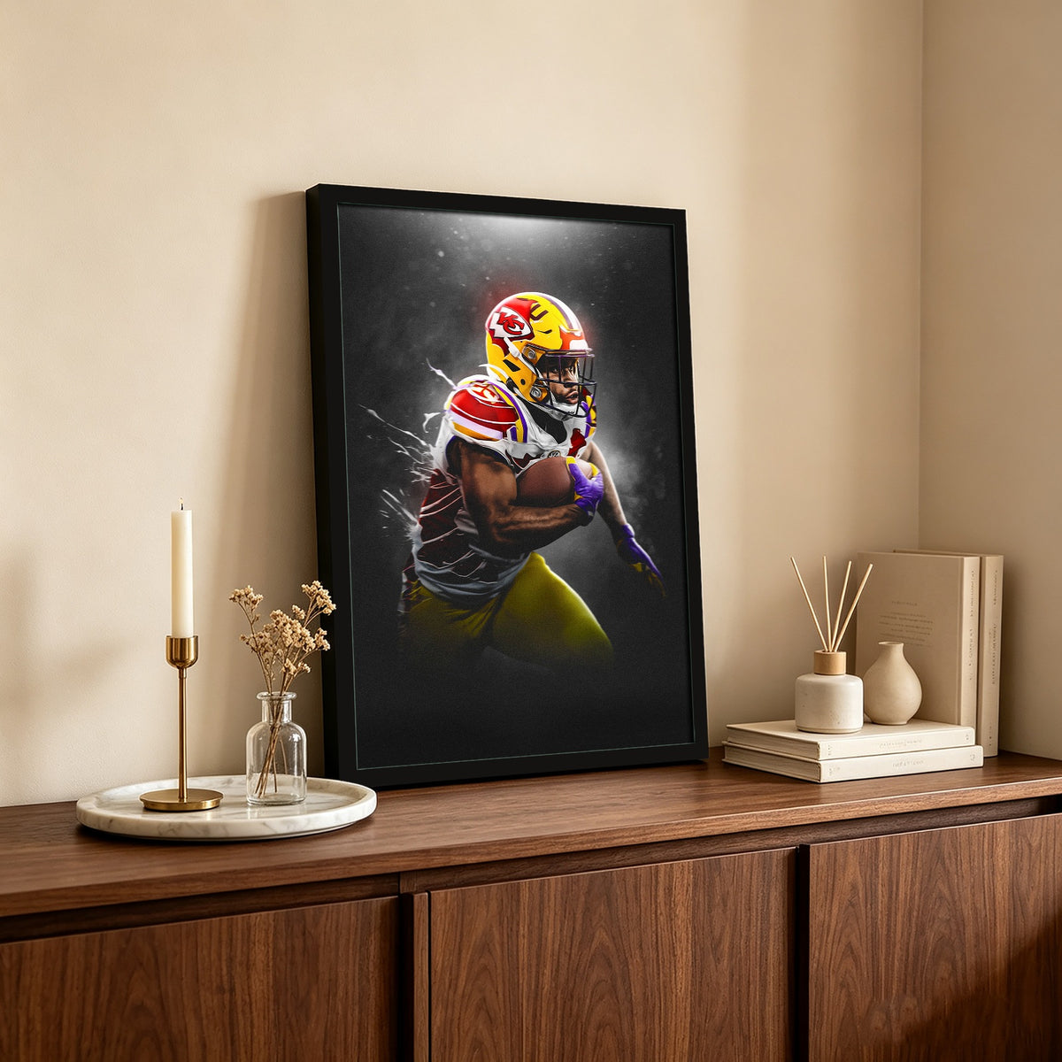 Clyde Edwards Helaire Art Sports Decorative Poster School Dormitory 3 Canvas Wall Art Poster Decor Gift