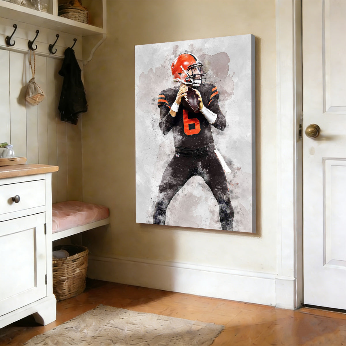 Baker Mayfield Celebrity Sports Art Poster School Dining Room Decoration 6 Canvas Wall Art Poster Decor Gift