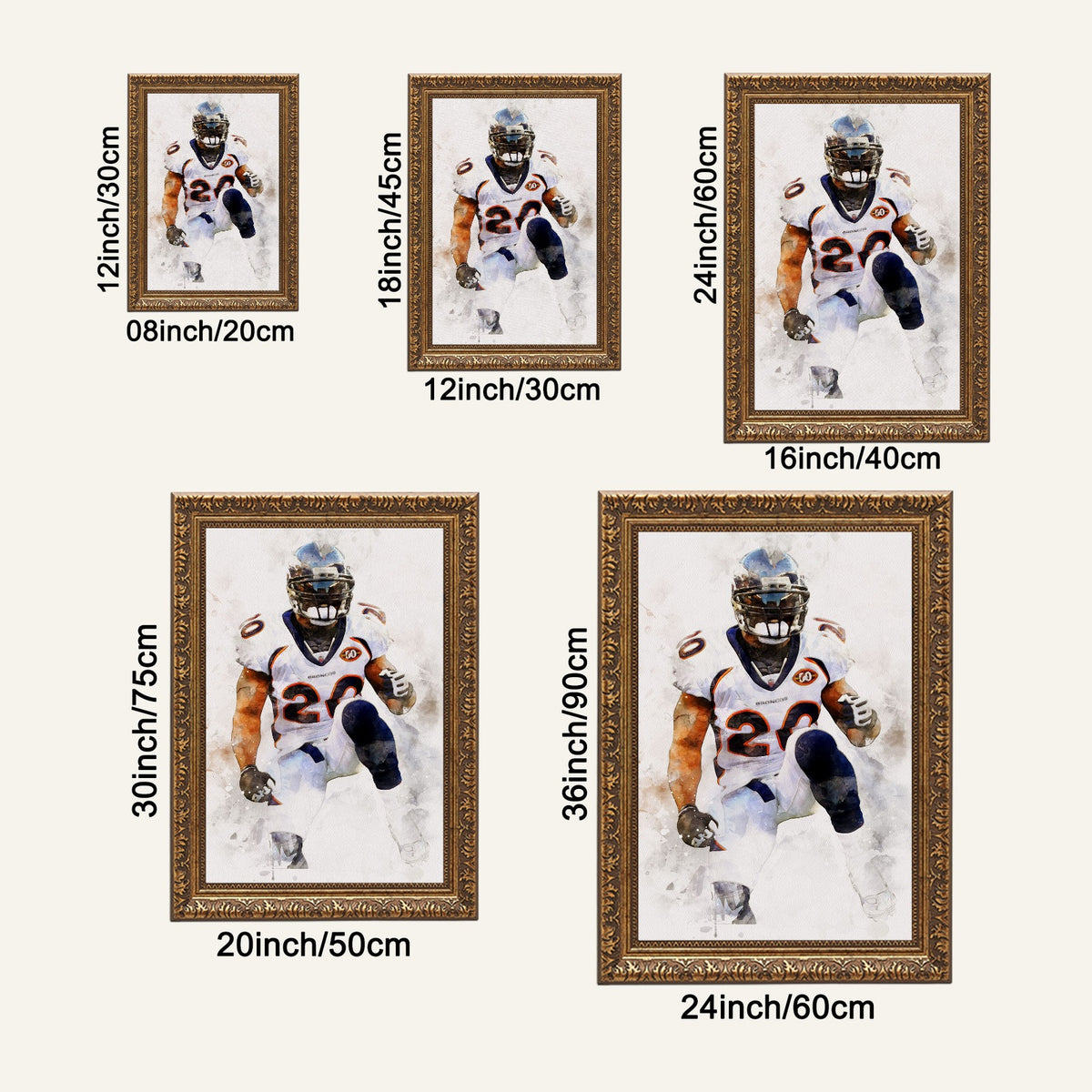 Brian Dawkins Art Poster 7 Canvas Wall Art Poster Decor Gift