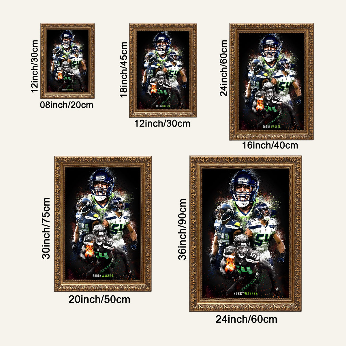Bobby Wagner Celebrity Sports Art Poster School Dining Room Decoration 9 Canvas Wall Art Poster Decor Gift