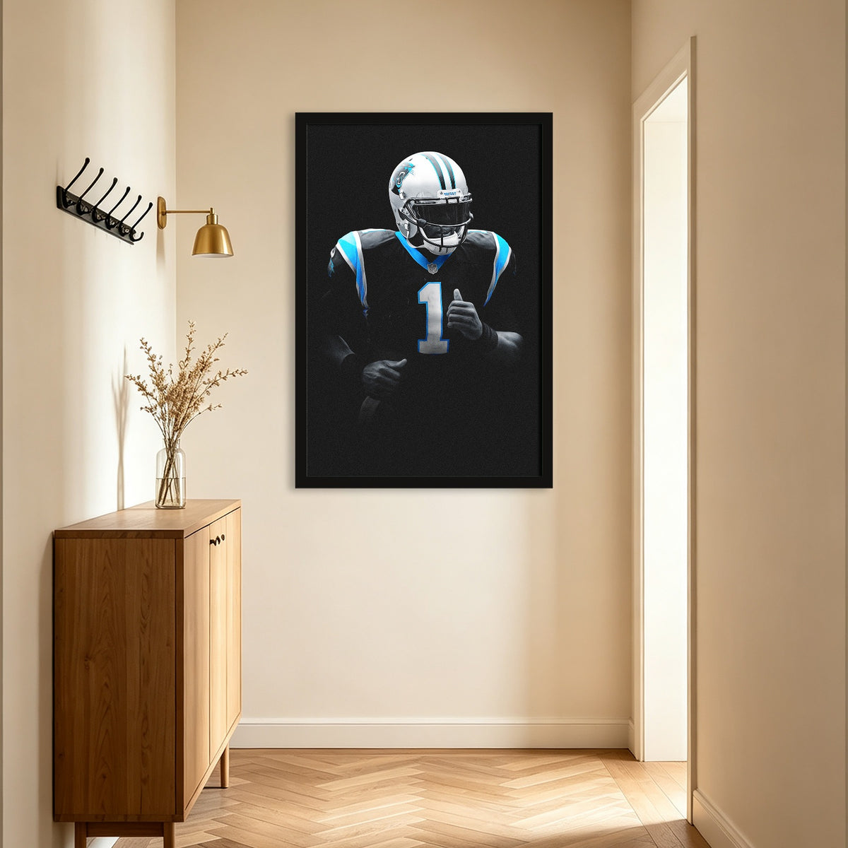 Cam Newton Art Sports Decorative Poster School Dormitory 3 Canvas Wall Art Poster Decor Gift