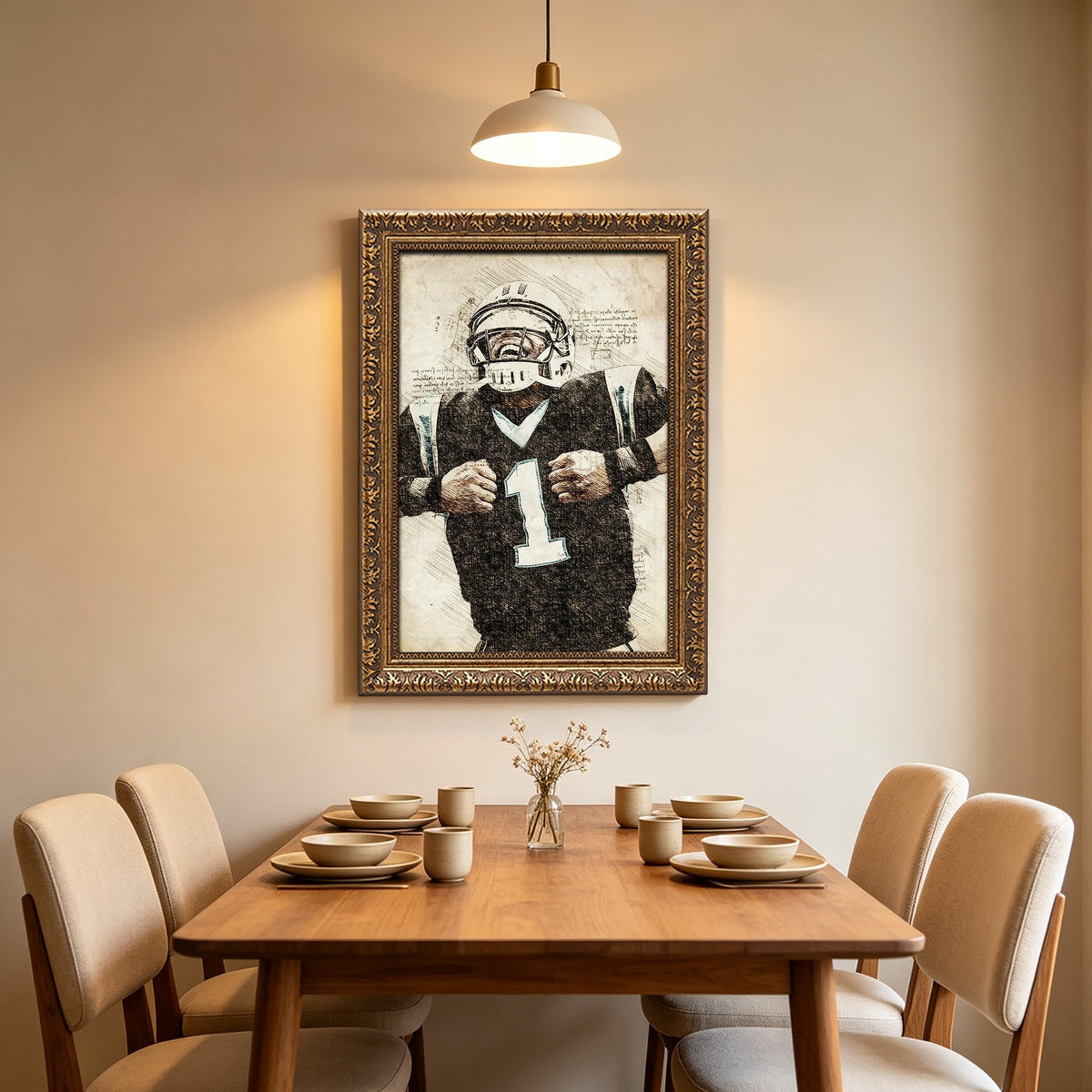 Cam Newton Sports Celebrity Art Deco Poster 8 Canvas Wall Art Poster Decor Gift