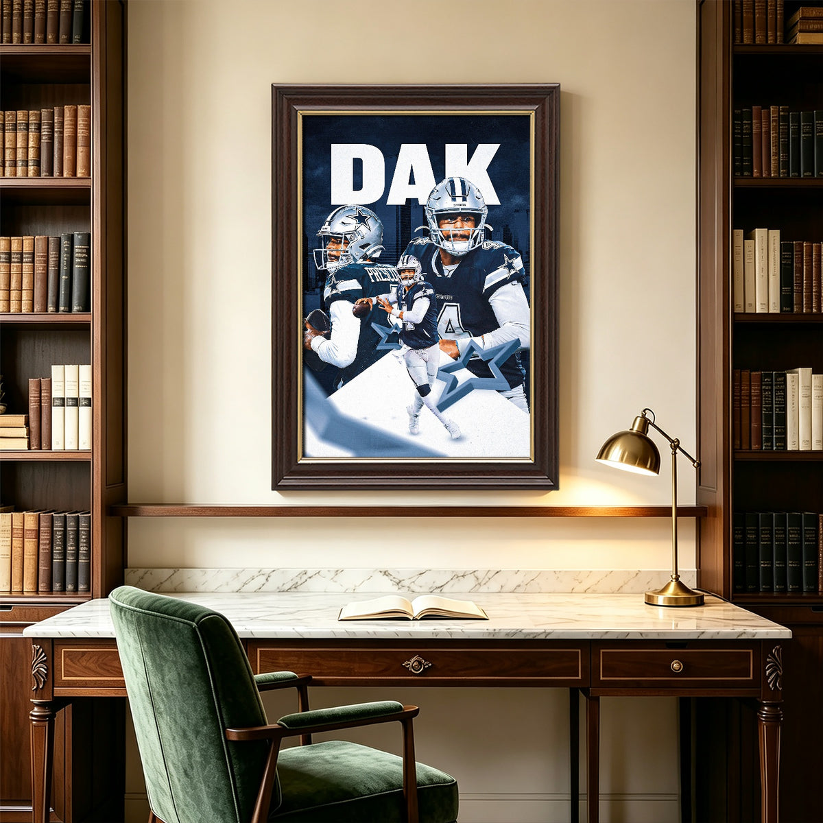 Dak Prescott Sports Celebrity Art Deco Poster 6 Canvas Wall Art Poster Decor Gift