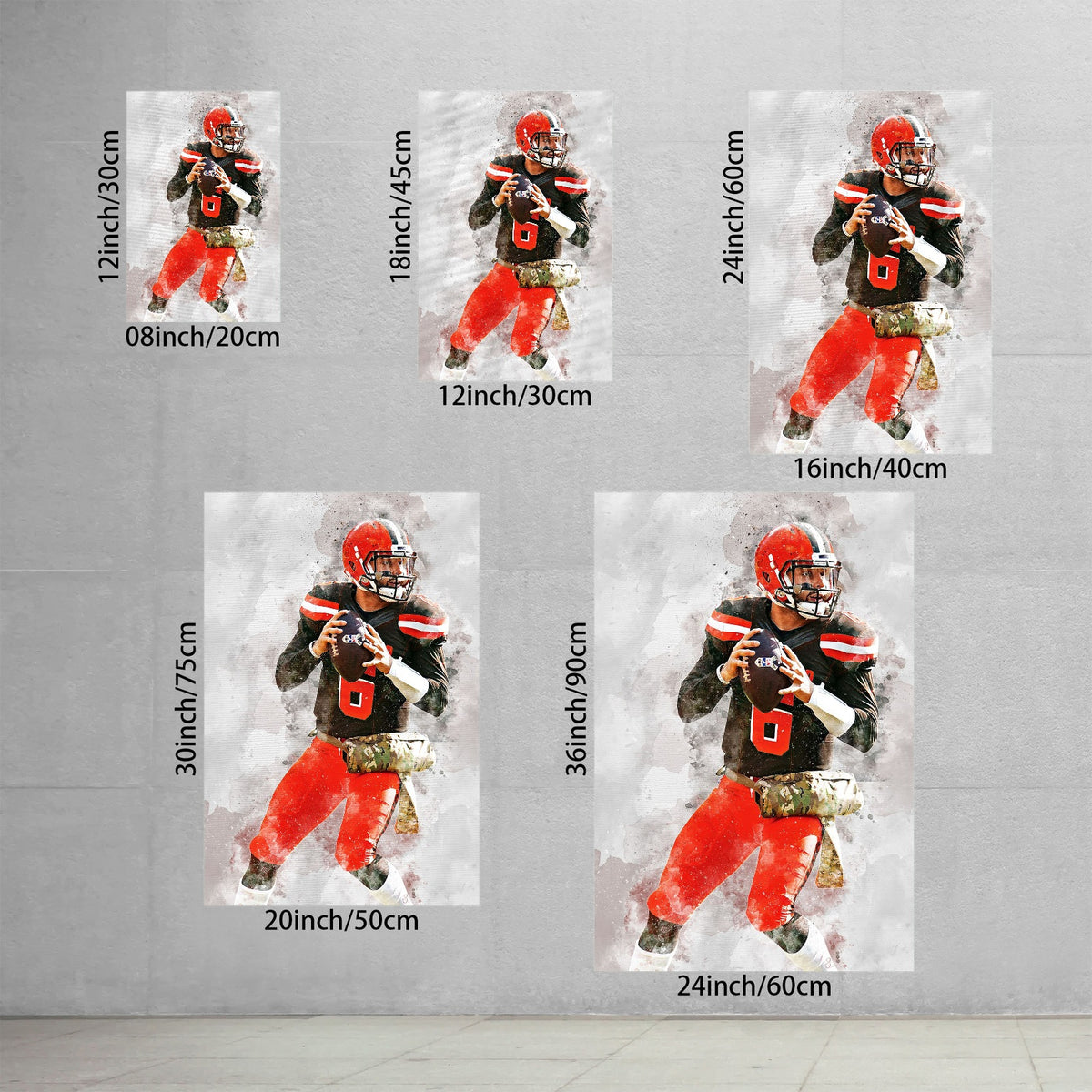 Baker Mayfield Celebrity Sports Art Poster School Dining Room Decoration 8 Canvas Wall Art Poster Decor Gift