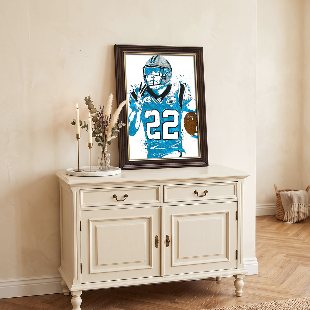Christian McCaffrey Art Poster 1 Canvas Wall Art Poster Decor Gift