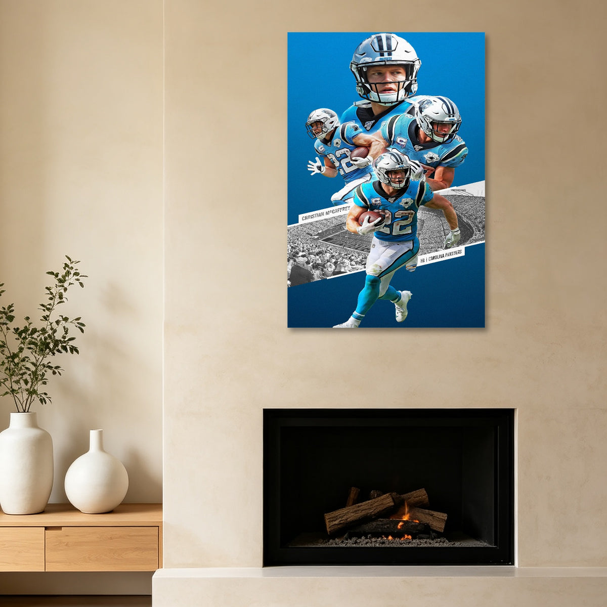 Christian McCaffrey Celebrity Sports Art Poster School Dining Room Decoration 0 Canvas Wall Art Poster Decor Gift