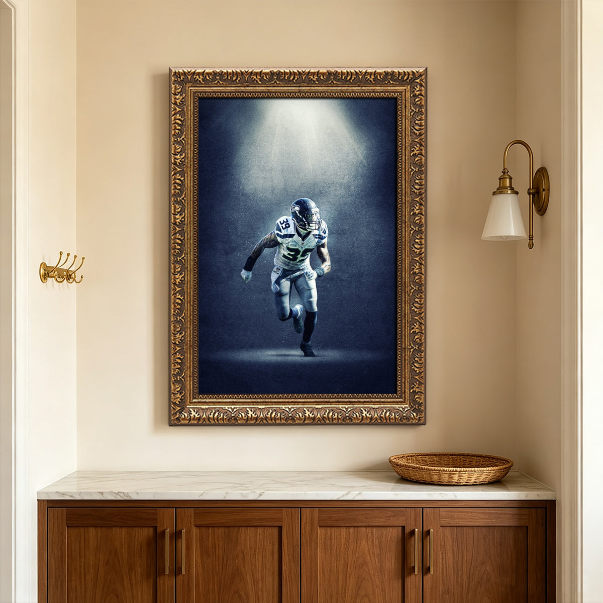 Brandon Browner Art Sports Decorative Poster School Dormitory 8 Canvas Wall Art Poster Decor Gift